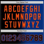 Personalized Gradient Varsity Letterman Jacket - Black Royal Orange Bomber Full-Snap Fashion Outerwear Personalized Black