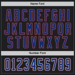 Personalized Black Orange Hockey Jersey for Fans - Custom Name & Number Personalized Black Royal-Orange Hockey Jersey