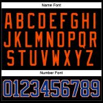 Personalized Custom Name and Number Black Royal-Orange Hockey Jersey Lace Neck Team Shirt Personalized Black Royal-Orange