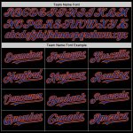 Custom Black Royal-Orange Line Authentic Baseball Jersey with Personalized Name and Number Personalized Black Royal-Orange