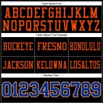 Personalized Black Orange Mesh Football Jersey for Authentic Team Spirit Personalized Black Royal-Orange Mesh Authentic Football