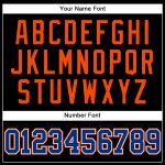 Personalized Black Orange Mesh Throwback Baseball Jersey for Men & Women Personalized Black Royal-Orange Mesh Throwback Baseball
