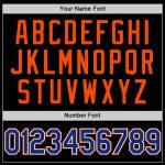 Personalized Black Orange Throwback Baseball Jersey for Custom Sports Wear Personalized Black Royal-Orange Throwback Baseball