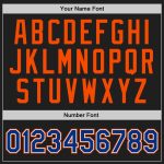 Personalized Black Orange Throwback Basketball Jersey for Men and Women 2 Personalized Black Royal-Orange Throwback Basketball