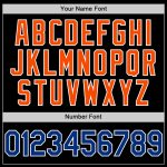 Personalized Black Royal-Orange Softball Jersey for Men and Women - Two-Button Design Personalized Black Royal-Orange Two-Button