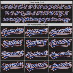 Custom Name Number Black Royal-Orange Two-Button Unisex Softball Jersey Personalized Team Apparel Personalized Black Royal-Orange