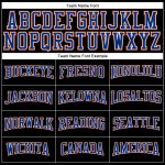 Custom Team Long Sleeve Performance T-Shirt - Personalized Black Royal Orange-White with Name and Number Personalized Black