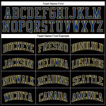 Personalized Black Gold-Royal Basketball Jersey - Royal Pinstripe Design Personalized Black Royal Pinstripe Gold-Royal Basketball