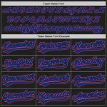 Black Pinstripe Custom Baseball Jersey with Personalized Name and Number - Authentic Team Design Personalized Black Royal