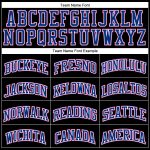 Custom Name Number Black Royal Pinstripe Basketball Jersey - Personalized Authentic Team Jersey in Royal Pink Personalized