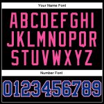 Personalized Black Royal-Pink Basketball Jersey with Pinstripe Design Personalized Black Royal Pinstripe Royal-Pink Basketball