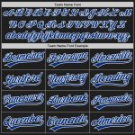 Custom Name and Number Personalized Black Pinstripe Baseball Jersey - Royal-White Authentic Team Jersey Personalized Black