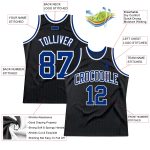 Personalized Black and White Pinstripe Basketball Jersey for Men and Women Personalized Black Royal Pinstripe Royal-White