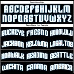 Personalized Black Basketball Jersey with Royal Pinstripe Design - White and Blue Colors Personalized Black Royal Pinstripe