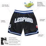 Personalized Black Royal Pinstripe Basketball Shorts - White and Gray Athletic Shorts Personalized Black Royal Pinstripe