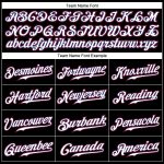 Custom Personalized Black Royal Pinstripe Baseball Jersey with White-Red Name and Number - Authentic Team Gear Personalized