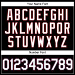 Personalized Black Pinstripe Baseball Jersey White Red Design for Custom Team Wear Personalized Black Royal Pinstripe White-Red