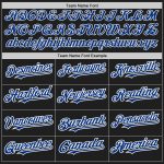 Personalized Softball Jersey Unisex Two-Button Black Royal Pinstripe White Personalized Black Royal Pinstripe White Two-Button