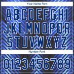 Custom Softball Jersey with Name and Number, Personalized Black and Royal-Powder Blue 3D Pattern, Unisex, Two-Button Design