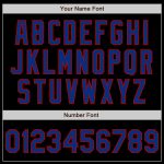 Personalized Black and Red Baseball Jersey - Customizable Arm Shapes Design Personalized Black Royal-Red 3 Colors Arm Shapes
