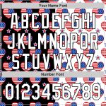 Personalized 3D American Flag Baseball Jersey - Black Royal Red Patriotic Design Personalized Black Royal-Red 3D American