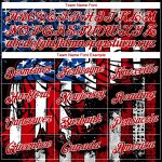 Custom Name and Number Personalized Black Royal-Red 3D Eagle Basketball Jersey American Flag Design Personalized Black Royal-Red