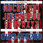 Custom Name and Number Personalized Black Royal-Red 3D Eagle Basketball Jersey American Flag Design Personalized Black Royal-Red
