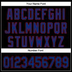 Custom Name and Number Authentic Baseball Jersey - Personalized Black Royal-Red 3D Pattern Design Personalized Black Royal-Red
