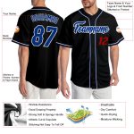 Personalized Black and Red Baseball Jersey - Authentic Custom Royal Edition Personalized Black Royal-Red Authentic Baseball