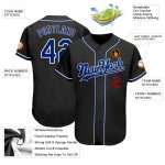 Custom Team Name and Number Authentic Baseball Jersey - Personalized Black Royal-Red Design Personalized Black Royal-Red