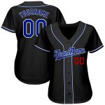 Custom Name and Number Black Red Softball Jersey - Personalized Authentic Team Jersey Personalized Black Royal-Red Authentic