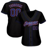 Custom Black and Royal-Red Baseball Jersey for Men and Women - Personalized Sports Apparel Personalized Black Royal-Red Baseball