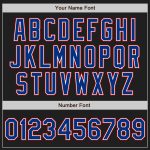 Personalized Black Royal-Red Baseball Jersey for Men, Custom Sports Apparel 4 Personalized Black Royal-Red Baseball Jersey