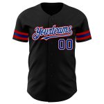 Personalized Royal-Red Black Baseball Jersey for Men - Custom Number 5 Personalized Black Royal-Red Baseball Jersey 5