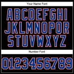 Personalized Royal-Red Black Baseball Jersey for Men - Custom Number 5 Personalized Black Royal-Red Baseball Jersey 5