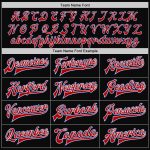 Custom Name and Number Varsity Letterman Jacket Black Royal-Red Bomber Two Tone Full-Snap Personalized Black Royal-Red Bomber