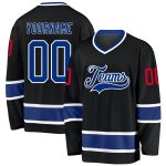 Custom Black Royal-Red Hockey Jersey - Personalized Sports Apparel Personalized Black Royal-Red Hockey Jersey