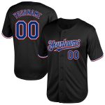 Personalized Black and Red Mesh Throwback Baseball Jersey for Men and Women Personalized Black Royal-Red Mesh Throwback Baseball