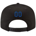 Personalized Adjustable Snapback Hat with Black and Royal-Red Stitching Personalized Black Royal-Red Stitched Adjustable