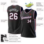 Custom Black Royal-Red Throwback Basketball Jersey for Men - Personalized 3 Personalized Black Royal-Red Throwback Basketball