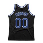 Personalized Black Red Throwback Basketball Jersey for Men and Women Personalized Black Royal-Red Throwback Basketball Jersey