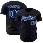 Personalized Black and White 3D Abstract Splatter Baseball Jersey - Custom Sports Apparel Personalized Black Royal-White