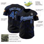 Personalized 3D Pattern Black and White Splatter Texture Baseball Jersey Custom Name and Number Personalized Black Royal-White