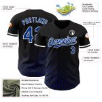Custom Name and Number Personalized Leopard Print Baseball Jersey, Black Royal-White 3D Pattern Design Authentic Fashion