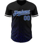 Custom Name and Number Personalized Leopard Print Baseball Jersey, Black Royal-White 3D Pattern Design Authentic Fashion