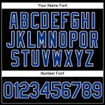 Custom Name and Number Baseball Jersey - Personalized Authentic Black Royal-White Team Gear Personalized Black Royal-White