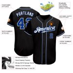 Custom Black and White Baseball Jersey - Authentic Personalized Design Personalized Black Royal-White Authentic Baseball