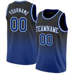 Custom Name Number Basketball Jersey - Personalized Black Royal-White Authentic Fade Fashion Jersey for Team Personalized