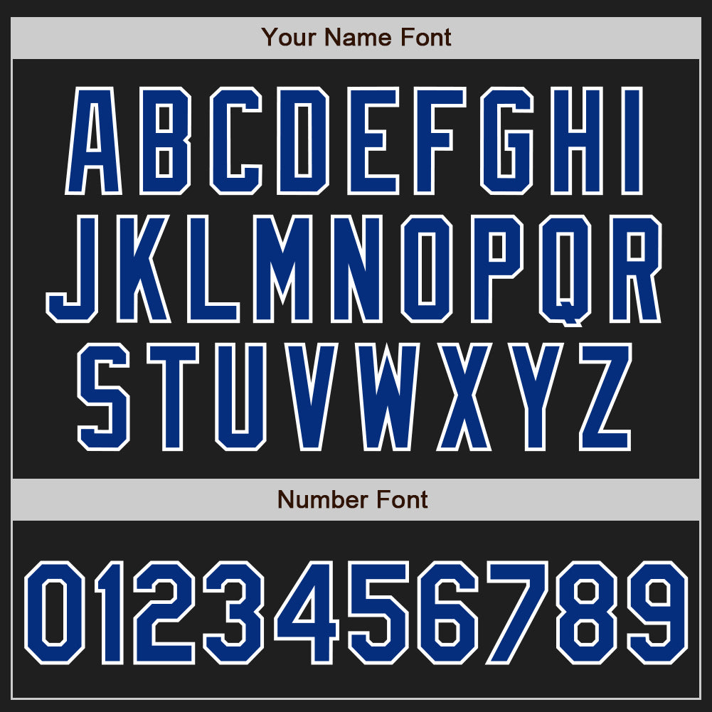 Personalized Black Royal-White Authentic Raglan Sleeves Baseball Jersey Team Custom Name and Number Custom Black Baseball Jersey - Personalized White Raglan Sleeves with Name and Number - Authentic Team Apparel Personalized - Image 5