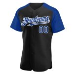 Custom Black Baseball Jersey - Personalized White Raglan Sleeves with Name and Number - Authentic Team Apparel Personalized